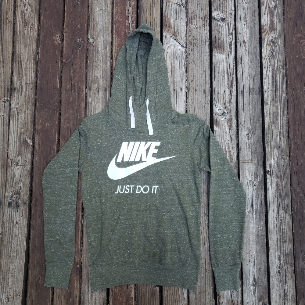 Nike Pull Over Hooded Sweater - Green - Size S